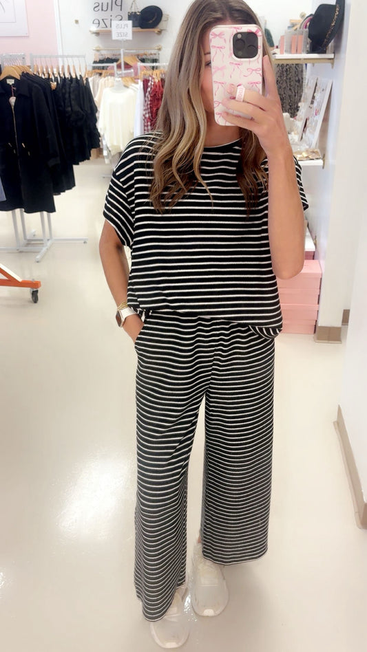 Striped Short Sleeve Top