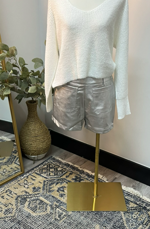 Metallic Silver Short