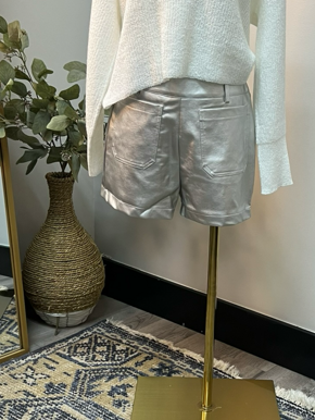 Metallic Silver Short