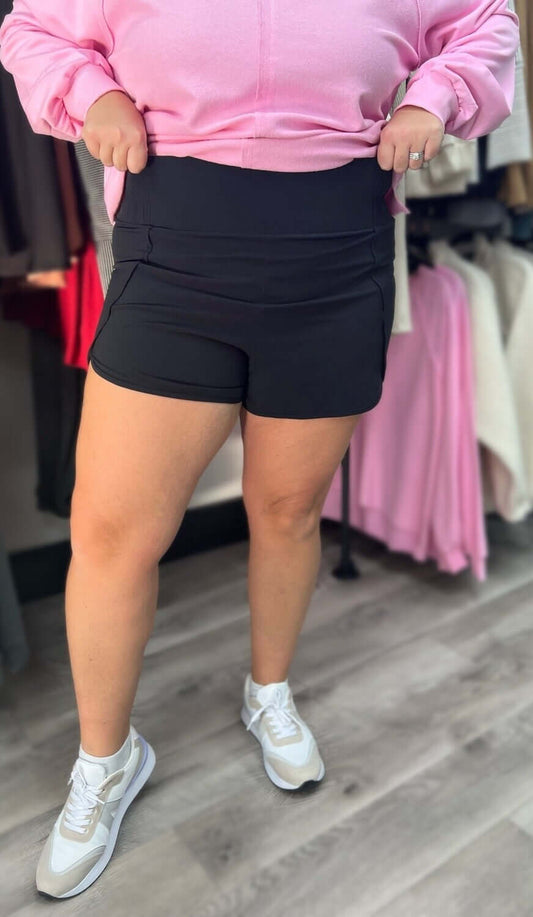 Highwaist Athleisure Split Shorts