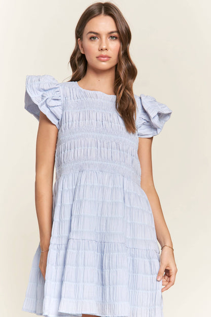 Bluebell Ruffle Smock Dress