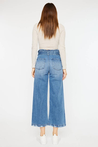 Ultra High Rise Cropped Wide Leg Jeans