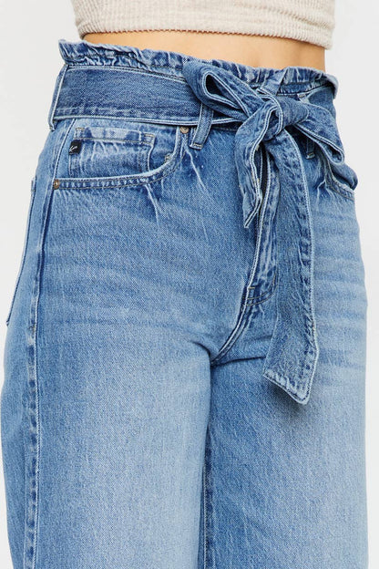 Ultra High Rise Cropped Wide Leg Jeans